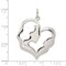 Sterling Silver Mother & Baby Charm Pendant Jewelry 32mm x 27mm